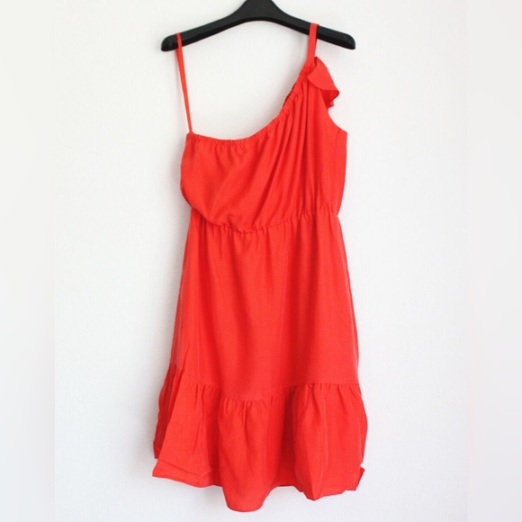Club Monaco One Shoulder Ruffle Dress - Picture 2 of 4